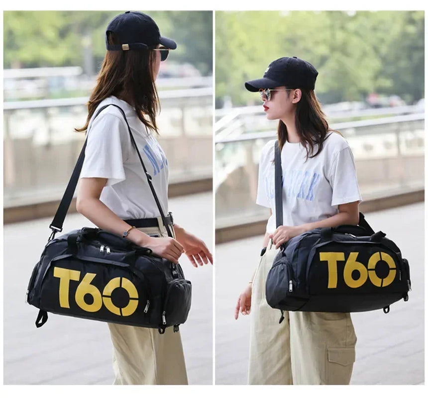 Waterproof Gym Bag with Shoe Storage - Carry it your way, use as a shoulder bag or backpack. Designed with separate shoe storage and waterproof protection.